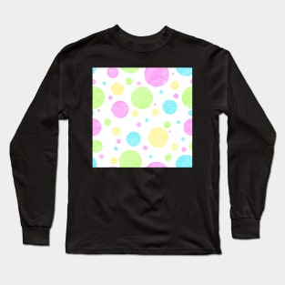 Pastel Neon polka dot summer Long Sleeve T-Shirt